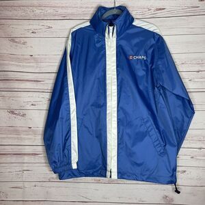 Chaps Mens Size S Small‎ Windbreaker Nylon Jacket Blue Hood Track Athletic P CH